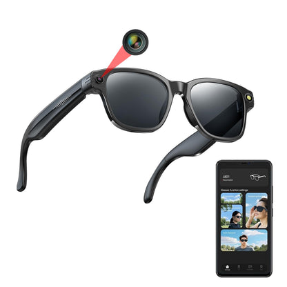 AI Smart Glasses Recording with Camera,  Real-Time Translation, Voice Assistant Light-Sensitive Lenses