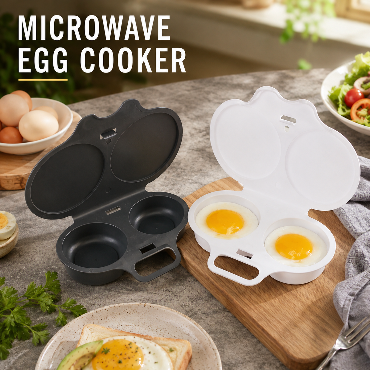 2Pcs Microwave Egg Cooker