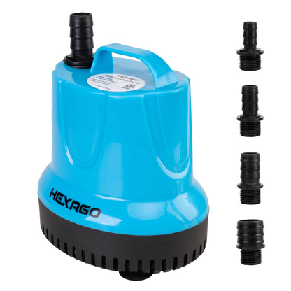 580GPH Submersible Water Fountain Pump, 60W Small Sump Pump with 9FT High Lift