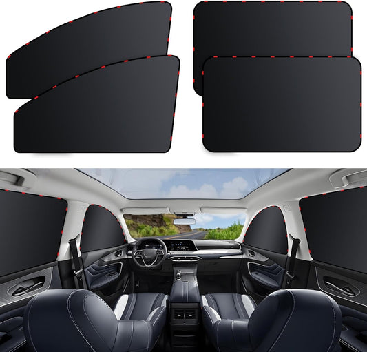 Car Sunshade and Privacy Curtain, Full Blackout Car Window Shades
