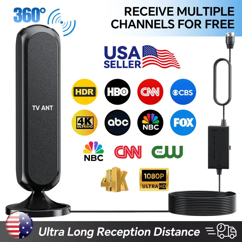 HIDB TV Antenna Digital for Smart TV HD Antena Indoor 4K 360° Signal