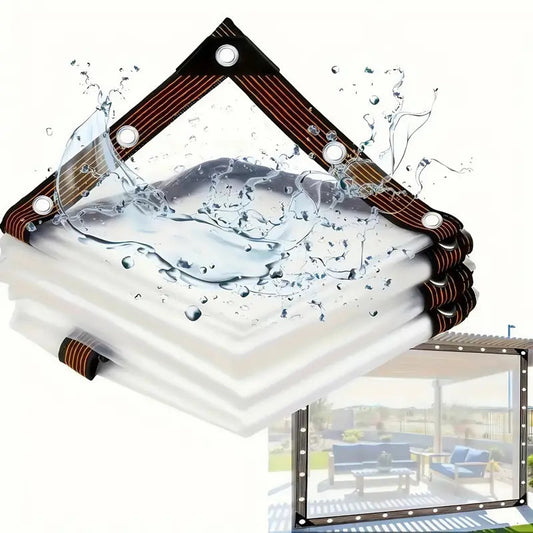 Heavy-Duty Transparent Waterproof and Dustproof Tarpaulin—All-Around Protection for Your Space, Whatever the Weather