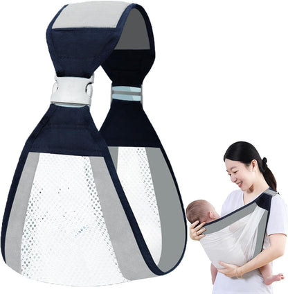 Hands-Free Ergonomic Adjustable Baby Sling -3D Mesh Baby Wraps Carrier