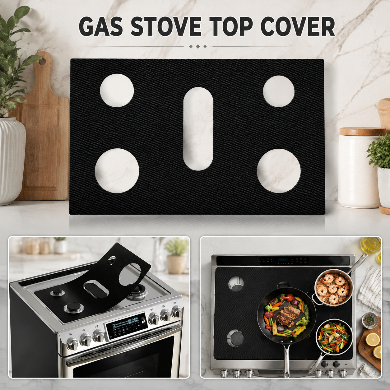 Gas Stove Burner Cover, Non-Stick Protector Liner Compatible with Samsung Gas Range