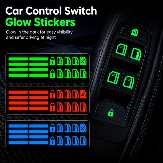 4Pcs Car Control Switch Luminous Sticker