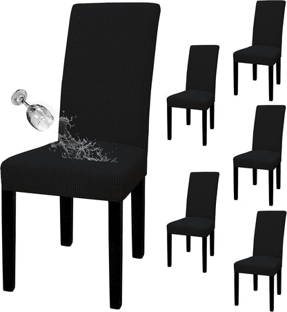 100% Waterproof Dining Room Chair Cover,Stretch Jacquard Parson Chair Slipcover