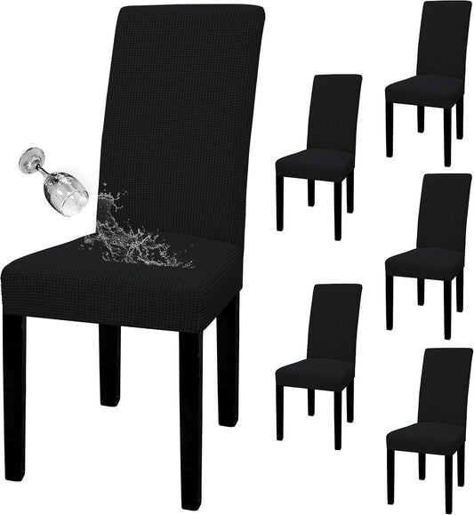 100% Waterproof Dining Room Chair Cover,Stretch Jacquard Parson Chair Slipcover