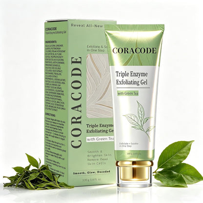 Triple Enzyme Green Tea Exfoliating Aqua Peel Gel(100ml/3.4 fl.oz),Deep Pore Face Exfoliant, Gentle Facial Exfoliator