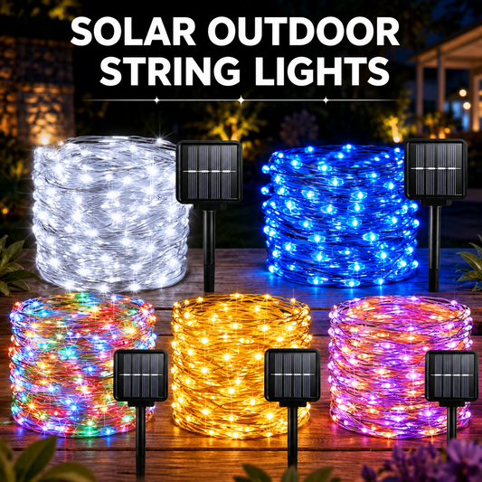 2 Packs Outdoor LED Waterproof Solar String Sights