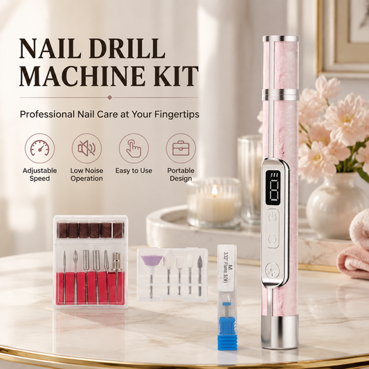 Professional Cordless Nail Drill Set with Nail Lamp