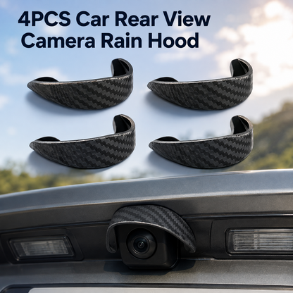 4pcs Car Rear‑View Camera Rain Shield, Sun Shade Cover, Waterproof Protector Hood