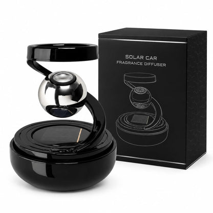 Solar Aromatherapy Car Air Freshener | Solar-Powered Rotating Dashboard Perfume Diffuser