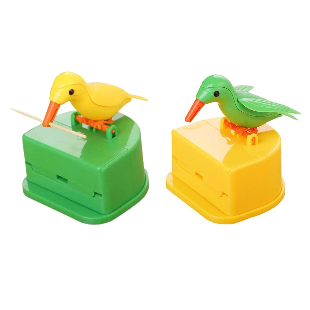 2 Pack Automatic Bird Shape Toothpick Holder Dispenser - Cute Kitchen Countertop Organizer