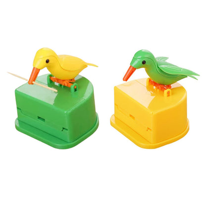 2 Pack Automatic Bird Shape Toothpick Holder Dispenser - Cute Kitchen Countertop Organizer