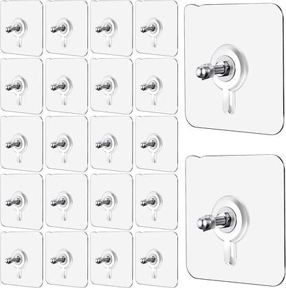 Heavy Duty No-Drill Screw Stickers, Adhesive Hooks Without Nails