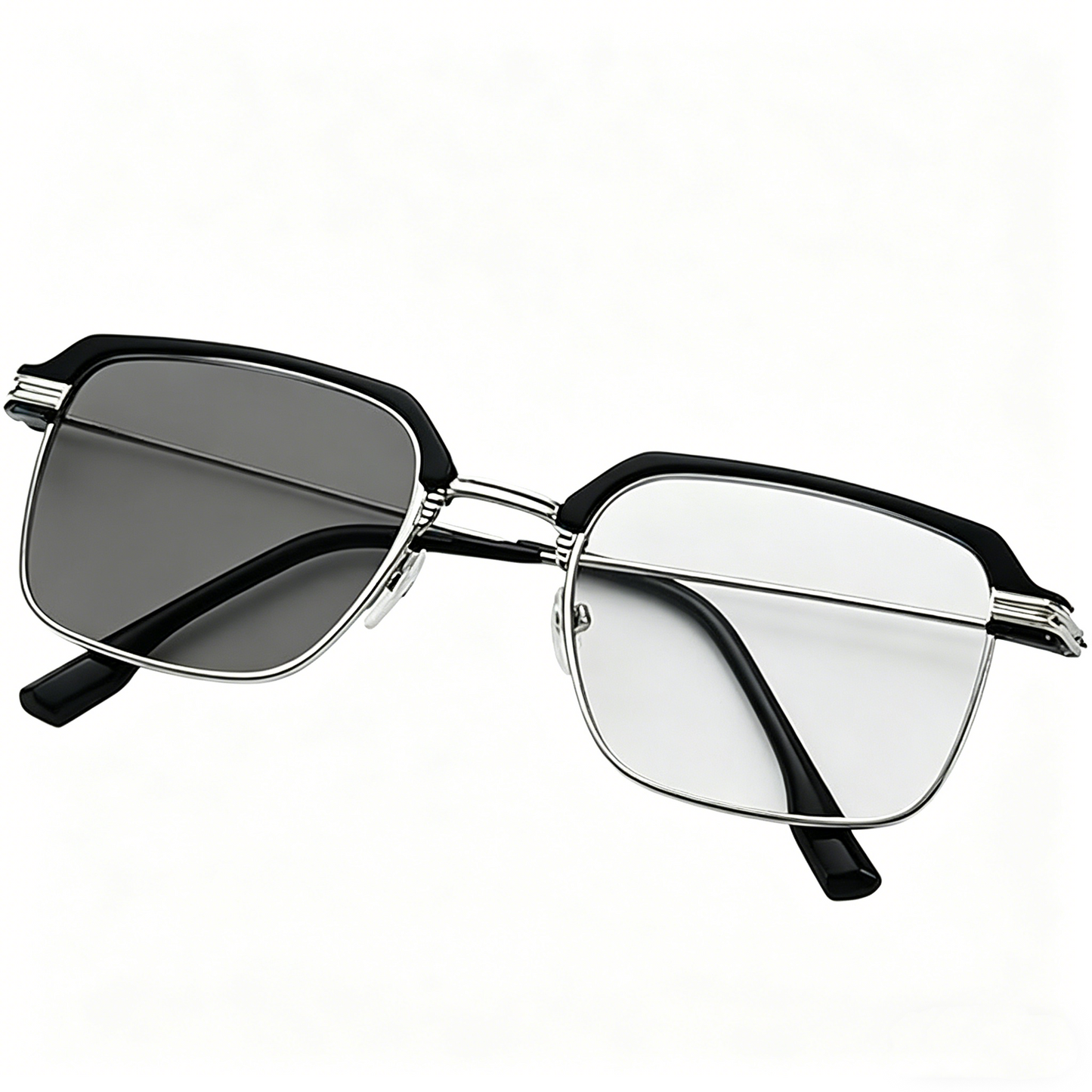 Modern Minimalist Smart-Zoom Reading Glasses UV Color-Changing & Blue Blocking Lens, Ultra-Light Metal Build