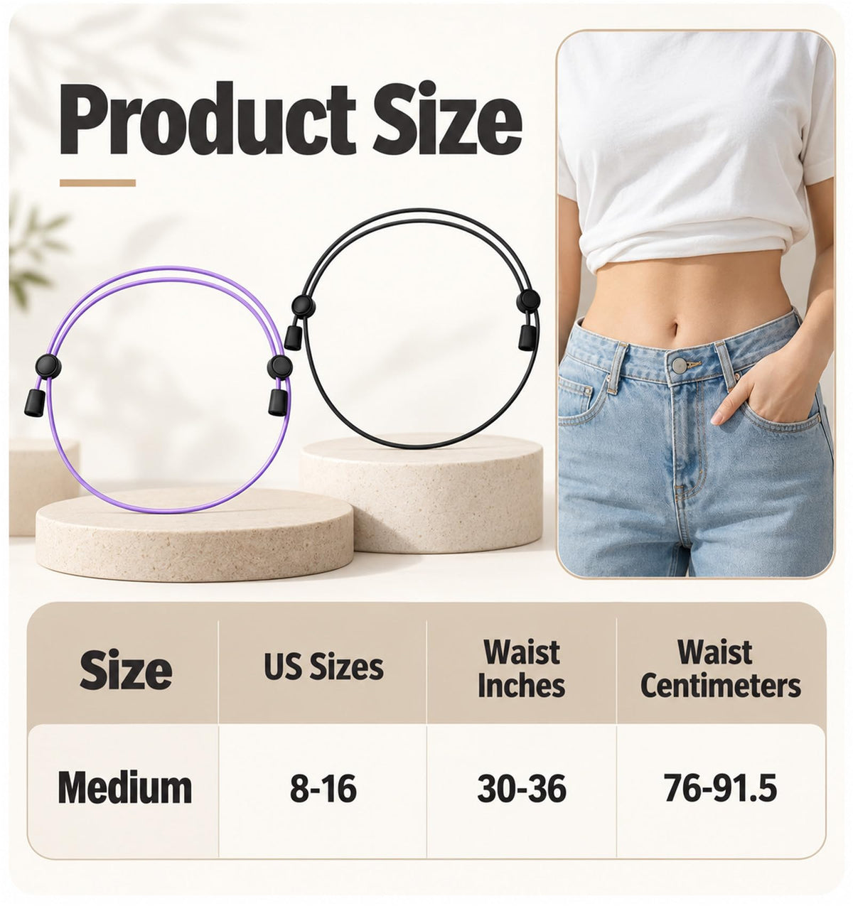5-Piece Set of Hem-Cinching Straps, Adjustable Hem Straps for Women’s Shirts