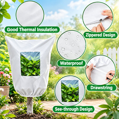 2-Pack Plant Frost Protection Covers with Viewing Window
