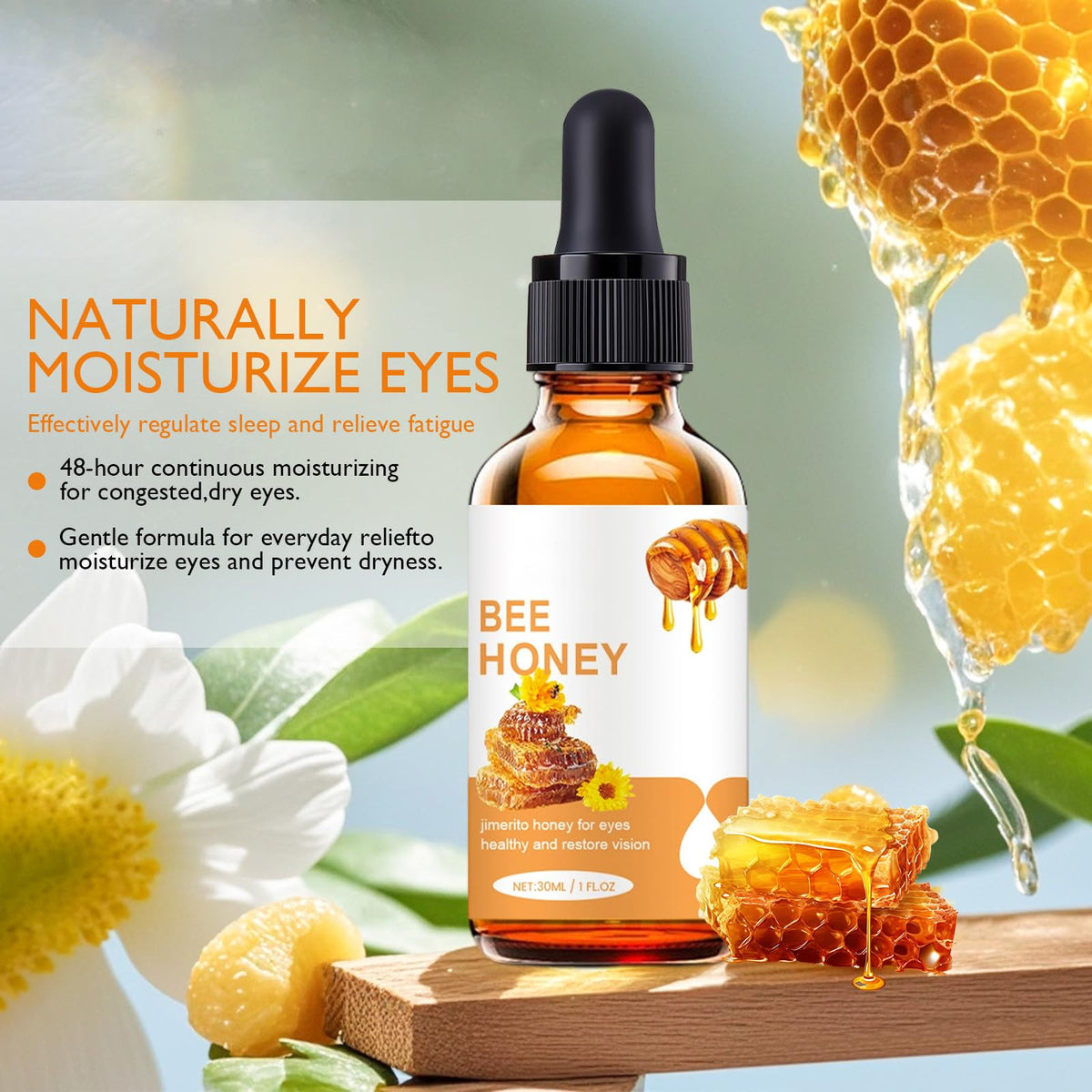 Honey Hydrating Under-Eye Essence for Moisturizing, Gentle Daily Eye Skin Care Serum