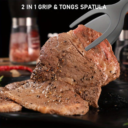 2-in-1 Grip-and-Flip Spatula Tongs (2-Piece Set)
