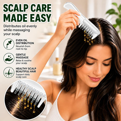 Wide Tooth Comb with Oil Applicator Hair Care,Scalp Applicator Tool