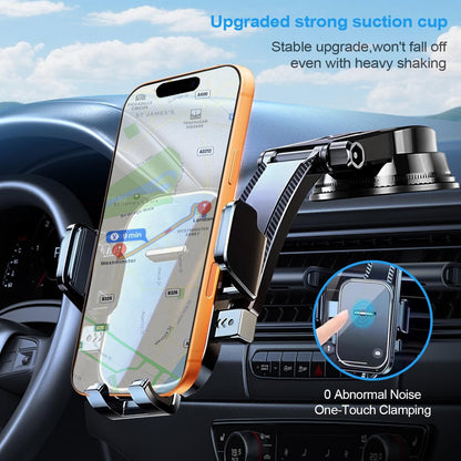 Strong Suction Universal Car Phone Mount, Supports 360-Degree Rotation