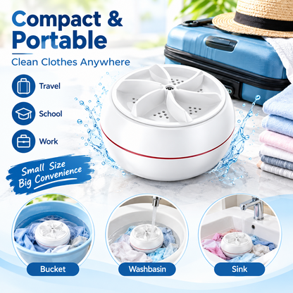Mini portable USB Washing Machine , Sink Washing Machine Ultrasonic Turbo Washer for Clothes and Dishes