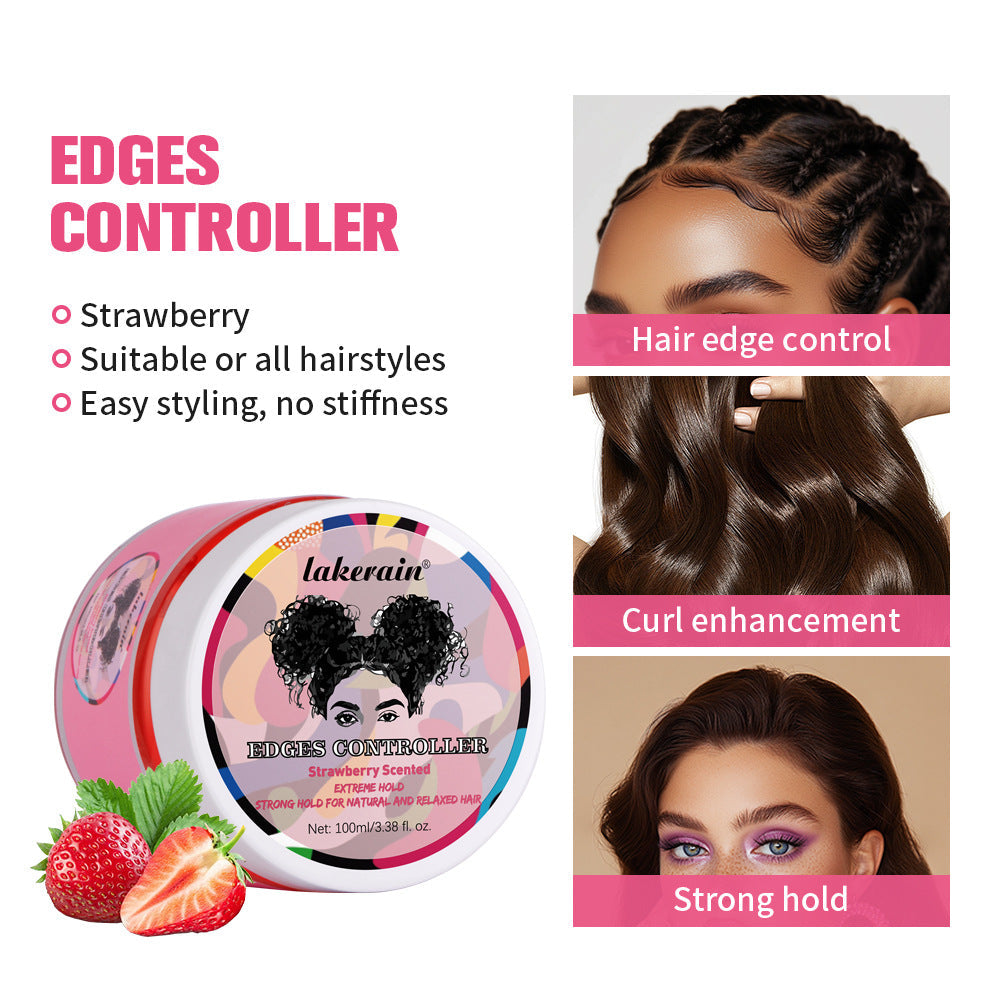 Edge Control Wax Strong Hold Non-greasy, Edge Wax Styling Gel for Black Women Hair No Flaking,