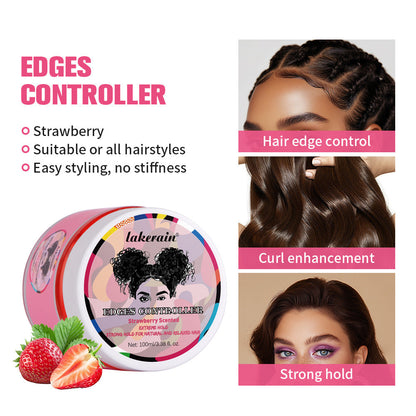 Edge Control Wax Strong Hold Non-greasy, Edge Wax Styling Gel for Black Women Hair No Flaking,