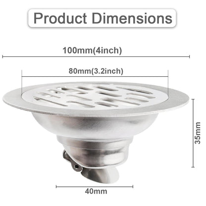 Odor Proof Multi- Purpose Shower Drain, Grate Cover, for Kitchen Balcony Bathroom and Washroom