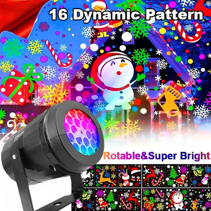 16-Pattern Adjustable-angle Holiday-themed Projector