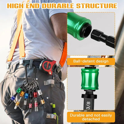 6-Piece Pipe Expanding Drill Bit Set with Keychain