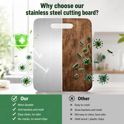 316 Stainless Steel Double-Sided Cutting Board