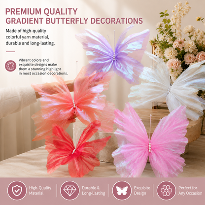 2PCS Large Gradient Butterfly Decorations