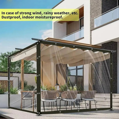 Heavy-Duty Transparent Waterproof and Dustproof Tarpaulin, All-Around Protection for Your Space