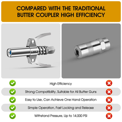 Quick Release High Pressure Double Handle Lock Oil Nozzles for All 1/8" NPT