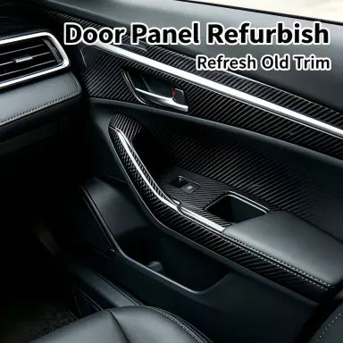 6D Carbon Fiber Viny Wrap Roll Self Adhesive Film, Bubble Free Air Release Technology DIY Wrap Film 11.81 x 39.37 in