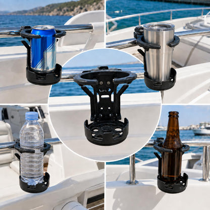 Motorcycle Cup Holder Handlebar Ergonomic Foldable 360 Degree Rotating