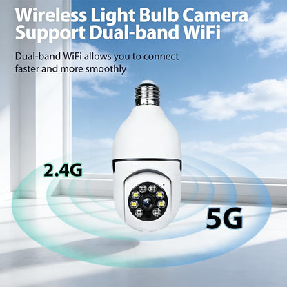 2.4GHz & 5GHz WiFi Light Bulb 1080p Security Camera Wireless Light Socket Smart Cameras