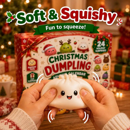 2026 Christmas Mini Squishies Advent Calendar,24-Day Dumpling Squishy Toy Countdown Calendar with Glitter Squeeze Toys