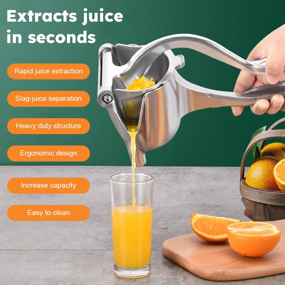 Aluminum Alloy Fresh Fruit Juice Extractor, Juice Squeezer Handheld,Ergonomic Grip