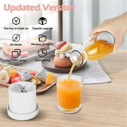Portable Electric Juicer Bottle ,Wireless Rechargeable Trave lBlender Milkshakes Juicer