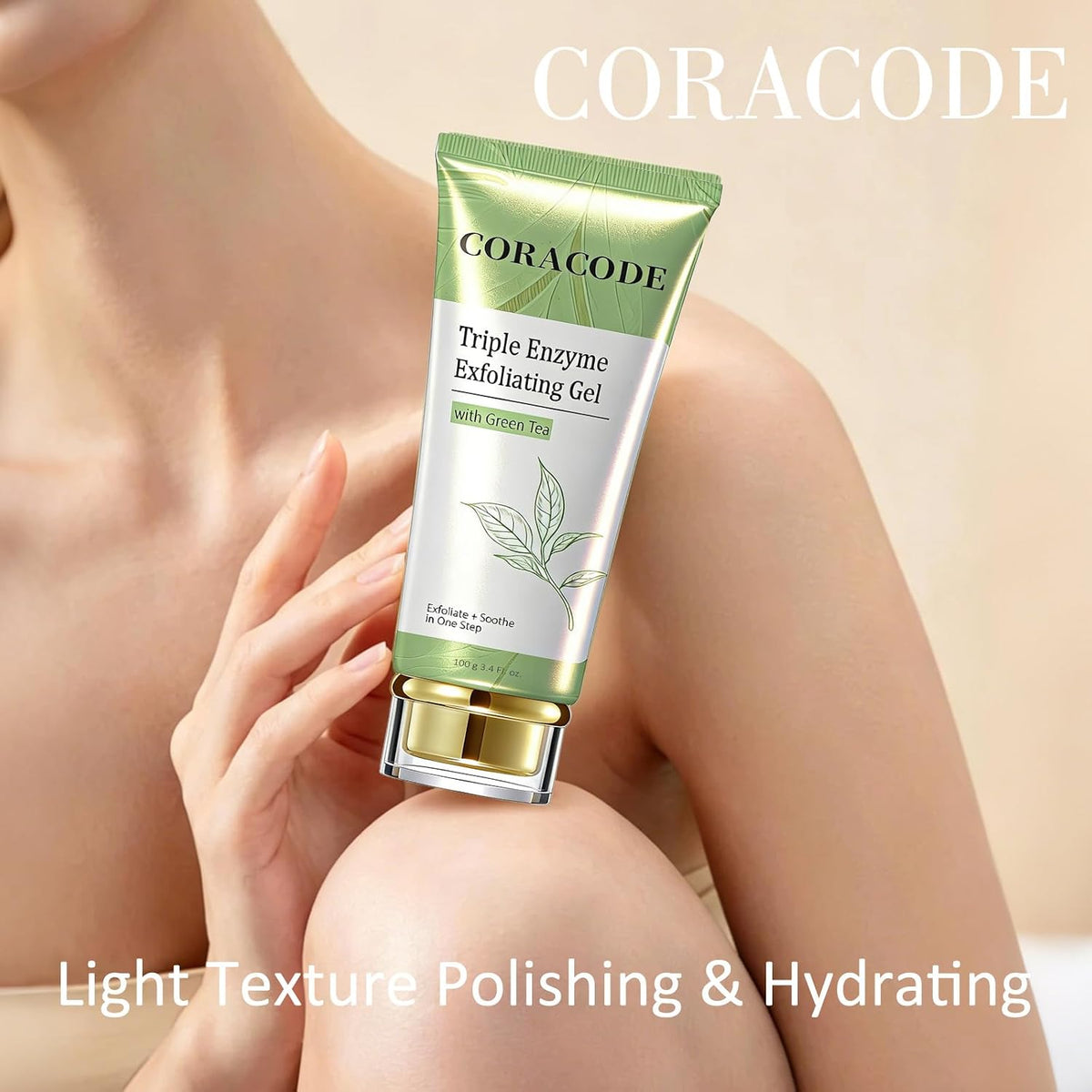 Triple Enzyme Green Tea Exfoliating Aqua Peel Gel(100ml/3.4 fl.oz),Deep Pore Face Exfoliant, Gentle Facial Exfoliator