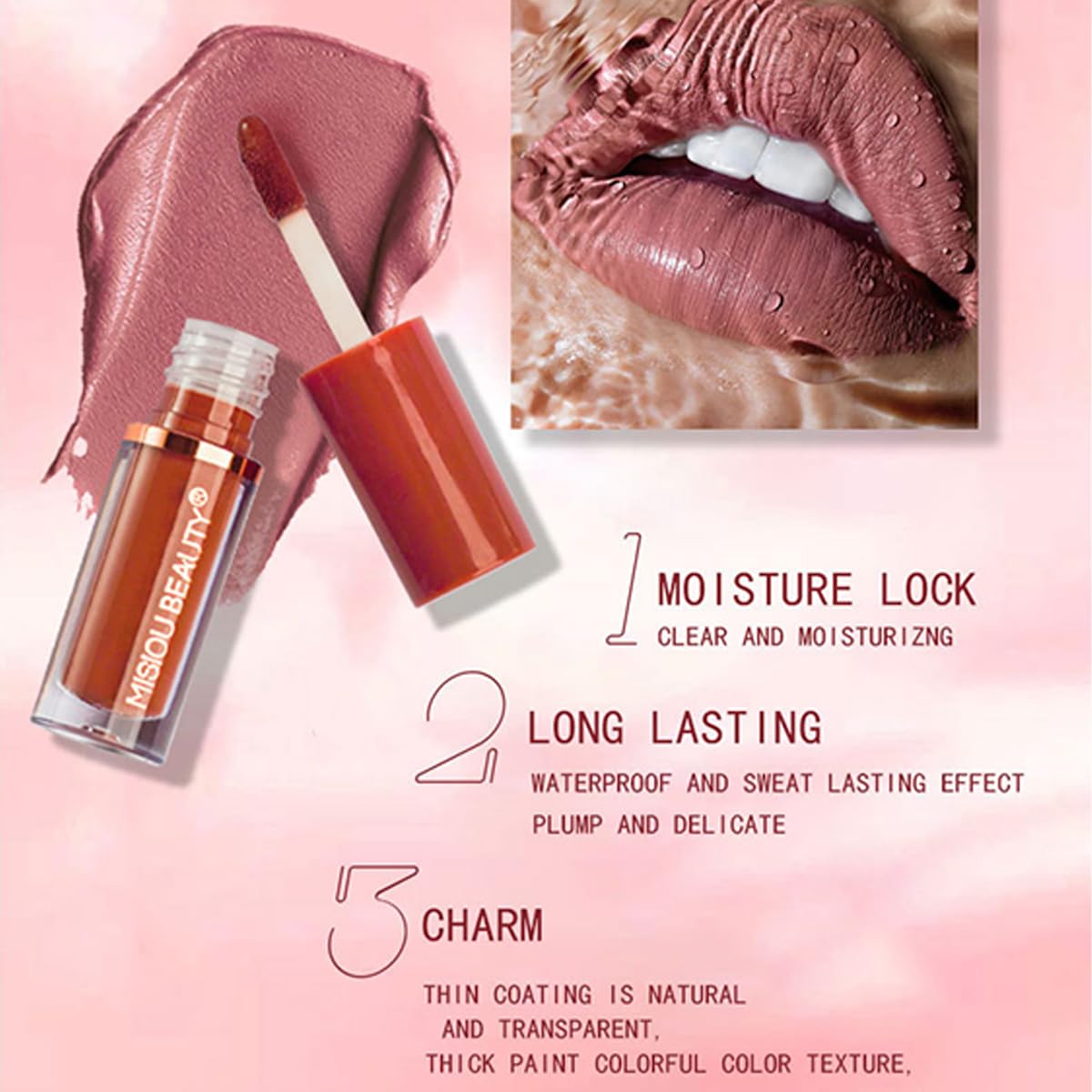 12 Colors Matte Velvet Lip Gloss Set, Waterproof Long Wearing Liquid Lipstick Lip Stain Set