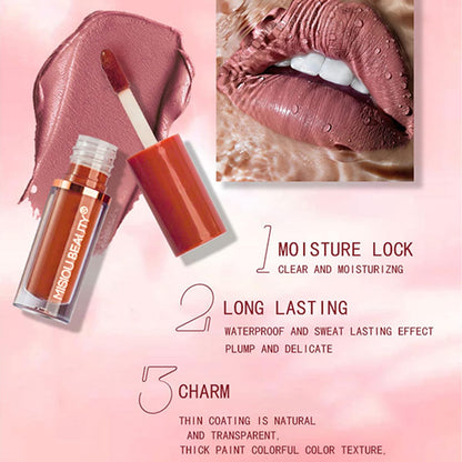 12 Colors Matte Velvet Lip Gloss Set, Waterproof Long Wearing Liquid Lipstick Lip Stain Set