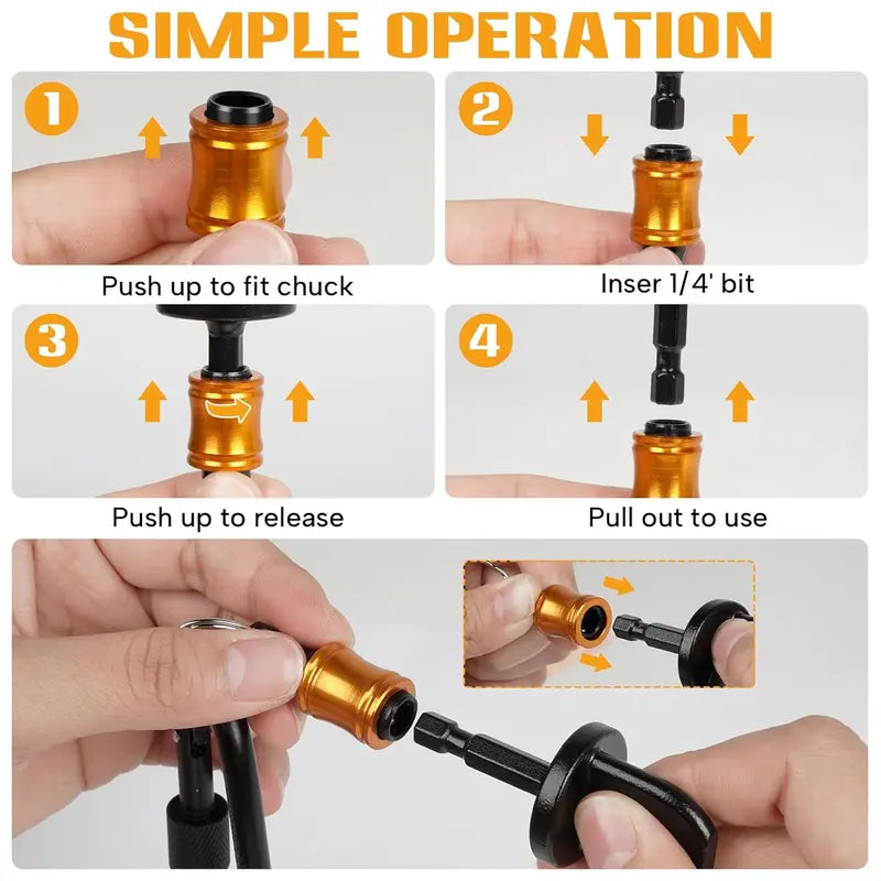 6-Piece Pipe Expanding Drill Bit Set with Keychain