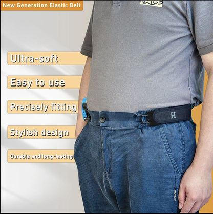 Tactical Elastic Belt With Metal Hook And Buckle-free, Invisible Closure.