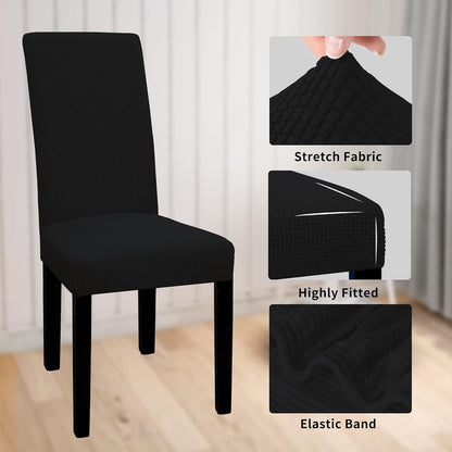 100% Waterproof Dining Room Chair Cover,Stretch Jacquard Parson Chair Slipcover