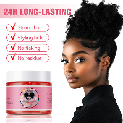 Edge Control Wax Strong Hold Non-greasy, Edge Wax Styling Gel for Black Women Hair No Flaking,