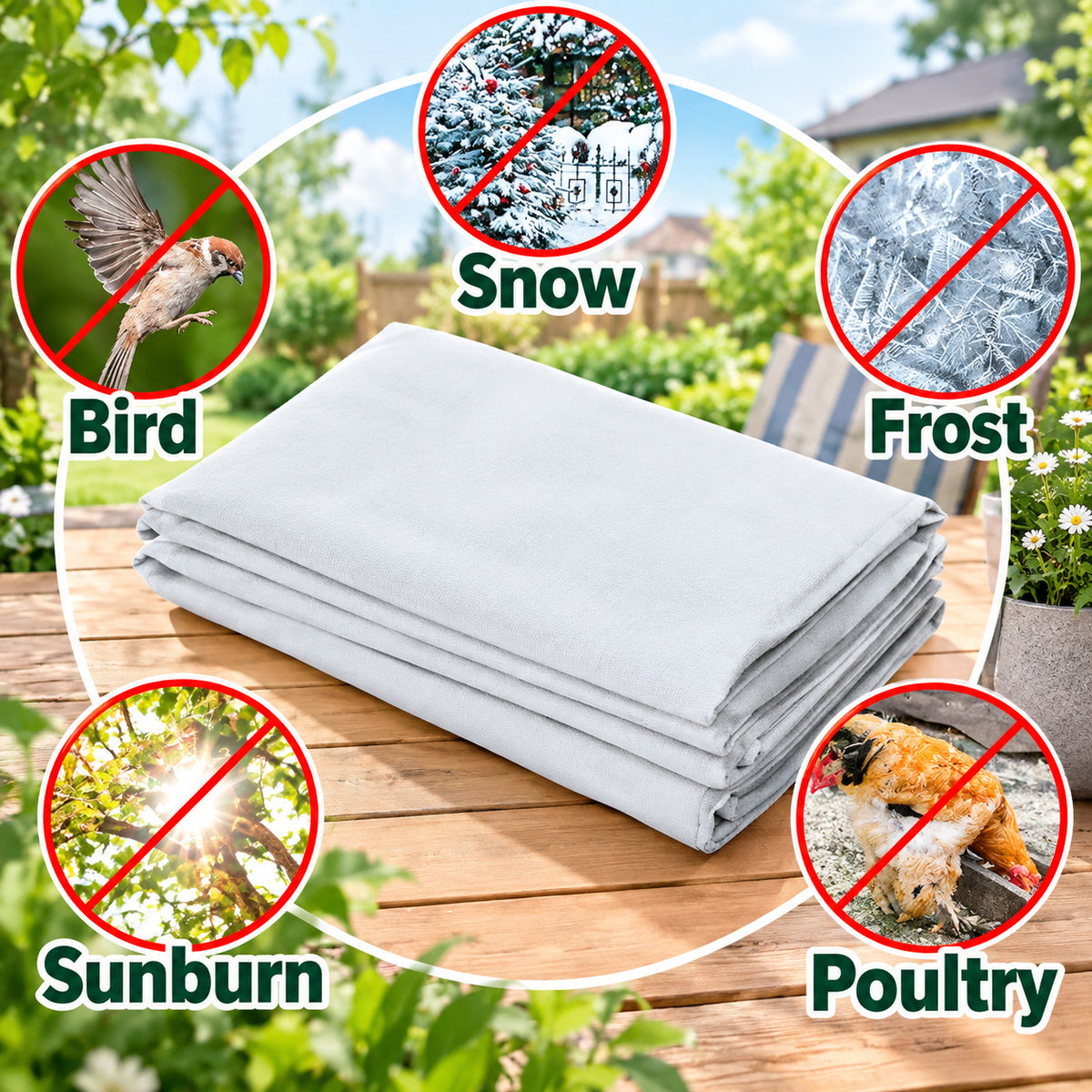 2-Pack Plant Frost Protection Covers with Viewing Window